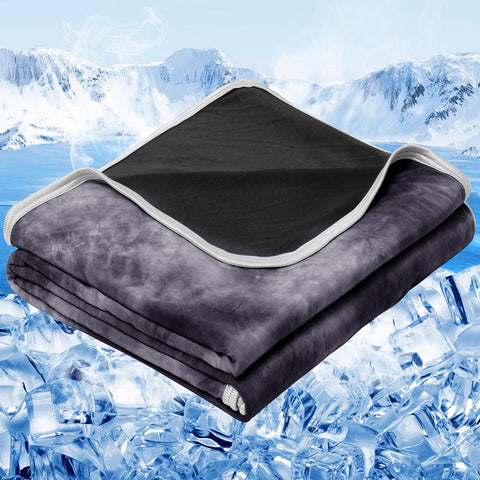 inhand cooling blanket king size on bed for a cooler night’s sleep