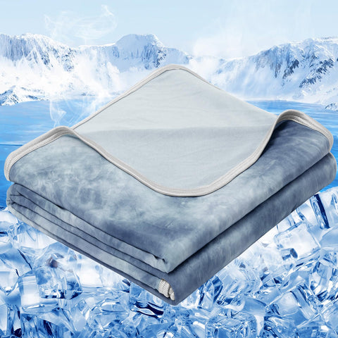 inhand cooling blanket queen 90x90 fold demonstrates compact storage and cooling comfort