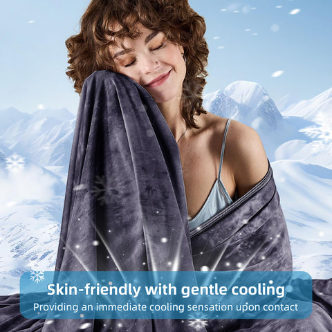 inhand cooling blanket queen arc-chill fiber closeup highlights heat absorption