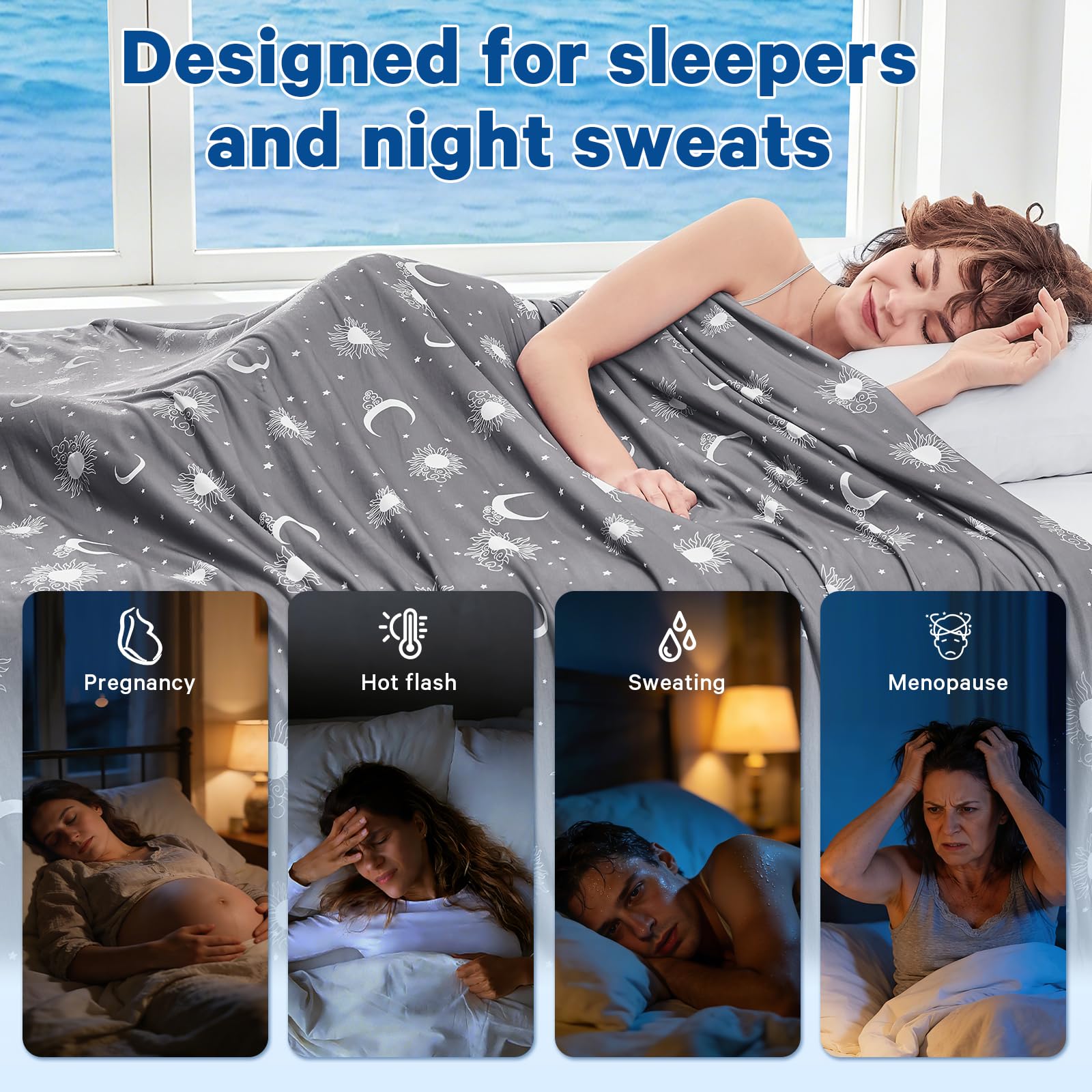 Inhand cooling blanket queen breathable-heat-dissipation enhances comfort during warm nights