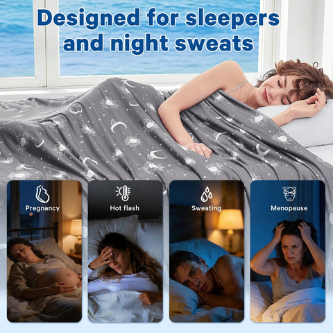 Inhand cooling blanket queen breathable-heat-dissipation enhances comfort during warm nights