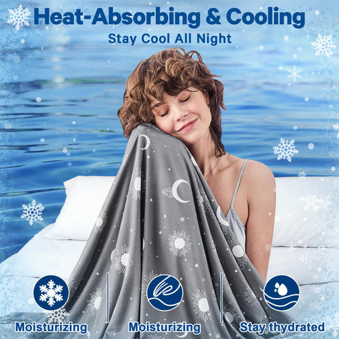 Inhand cooling blanket queen dual-sided-design offers consistent cooling on both sides