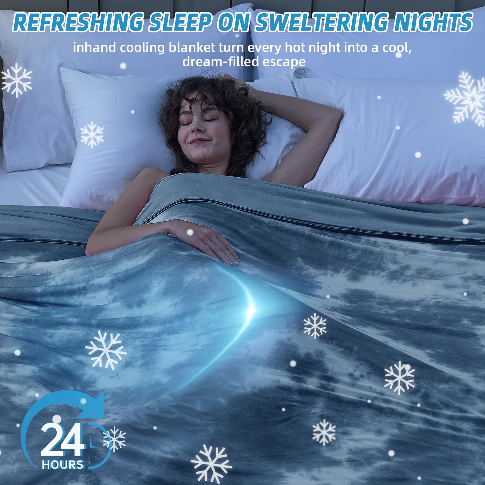 inhand cooling blanket tie-dye pattern adds style and cooling functionality
