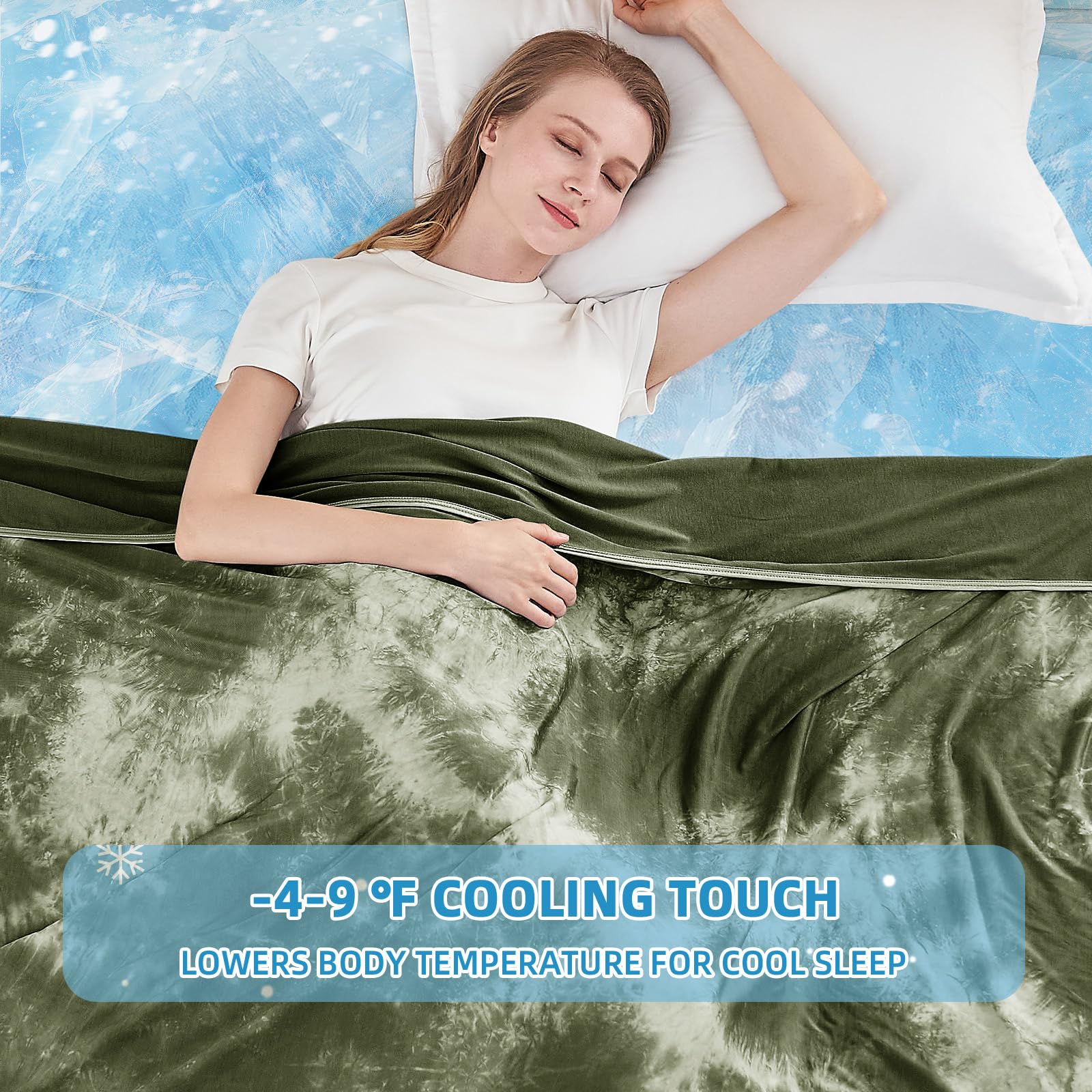 inhand front cooling nylon fabric keeps sleepers dry and cool all night