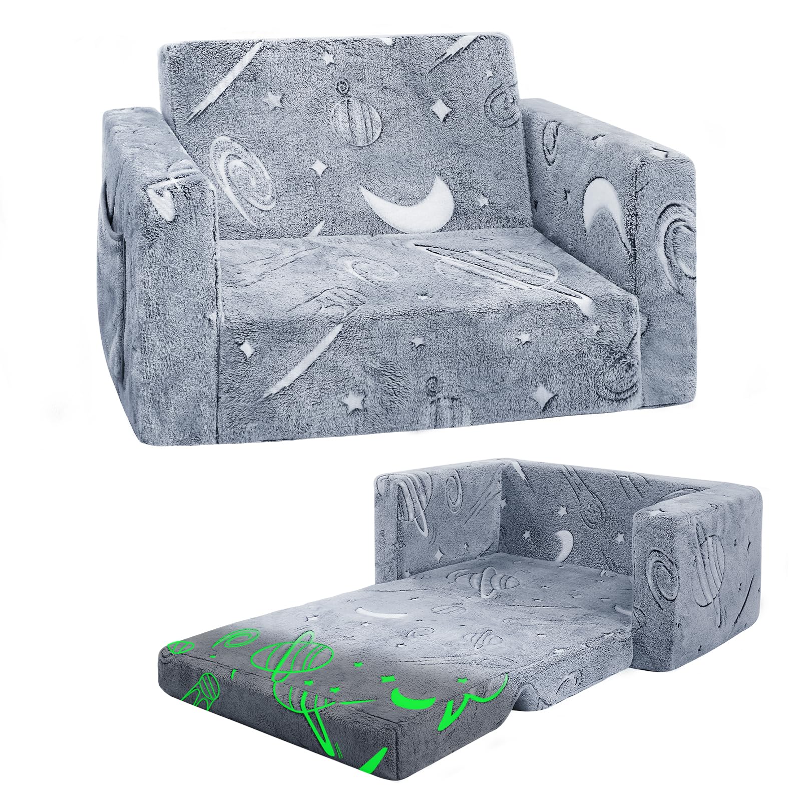 inhand toddler chair comfy fold-out couch: cozy seating for playtime and rest