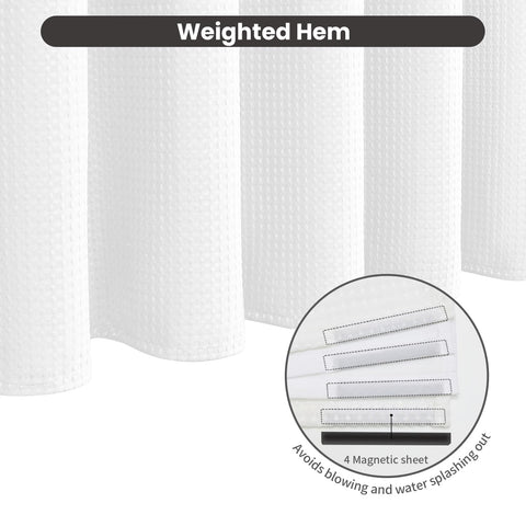 INHOUSOLU water-repellent polyester curtain dries quickly and reduces splash.