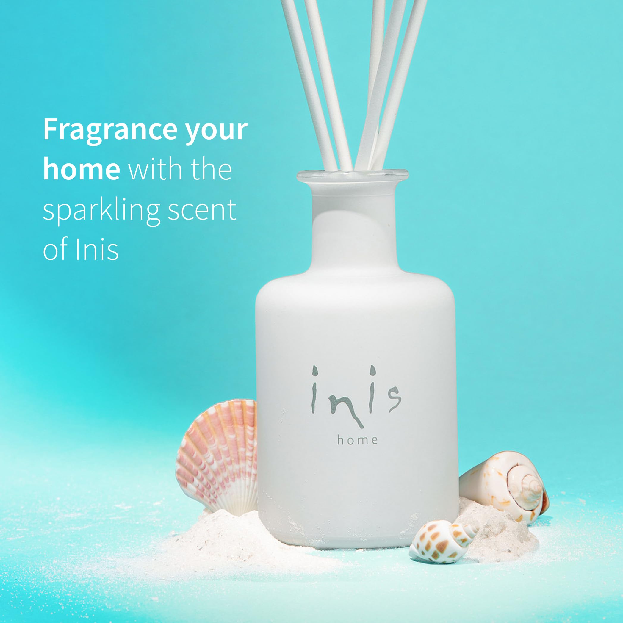 Inis diffuser packaging showing the gift-ready set and clean design