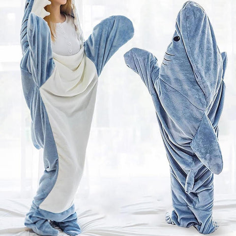 inkArts Shark Blanket Hoodie fin and tail detail adds charm