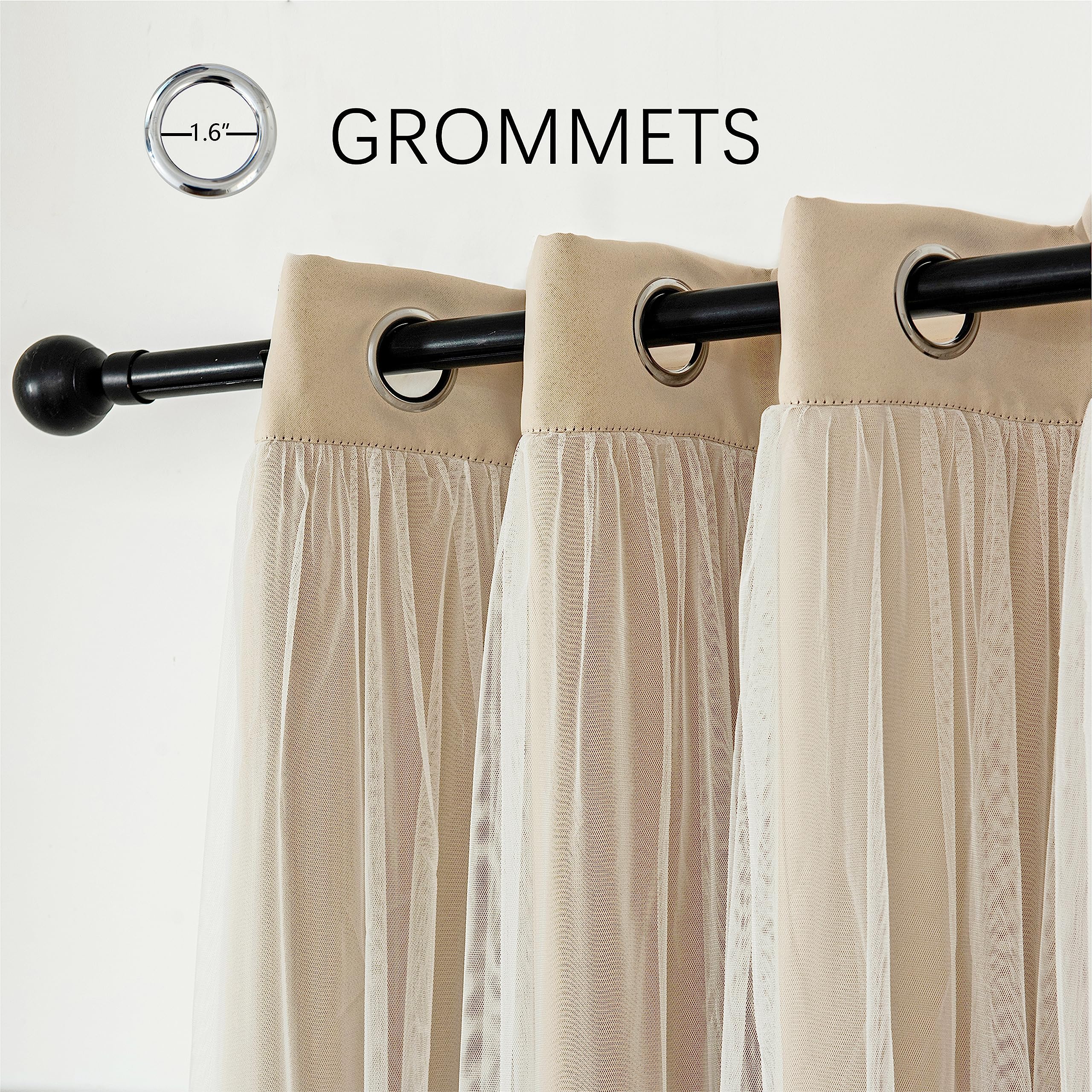 Beige curtains in a living room create a warm, sophisticated ambiance.