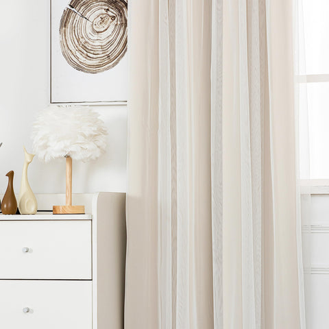 INLINAS double-layer curtains offer flexible light control and privacy.
