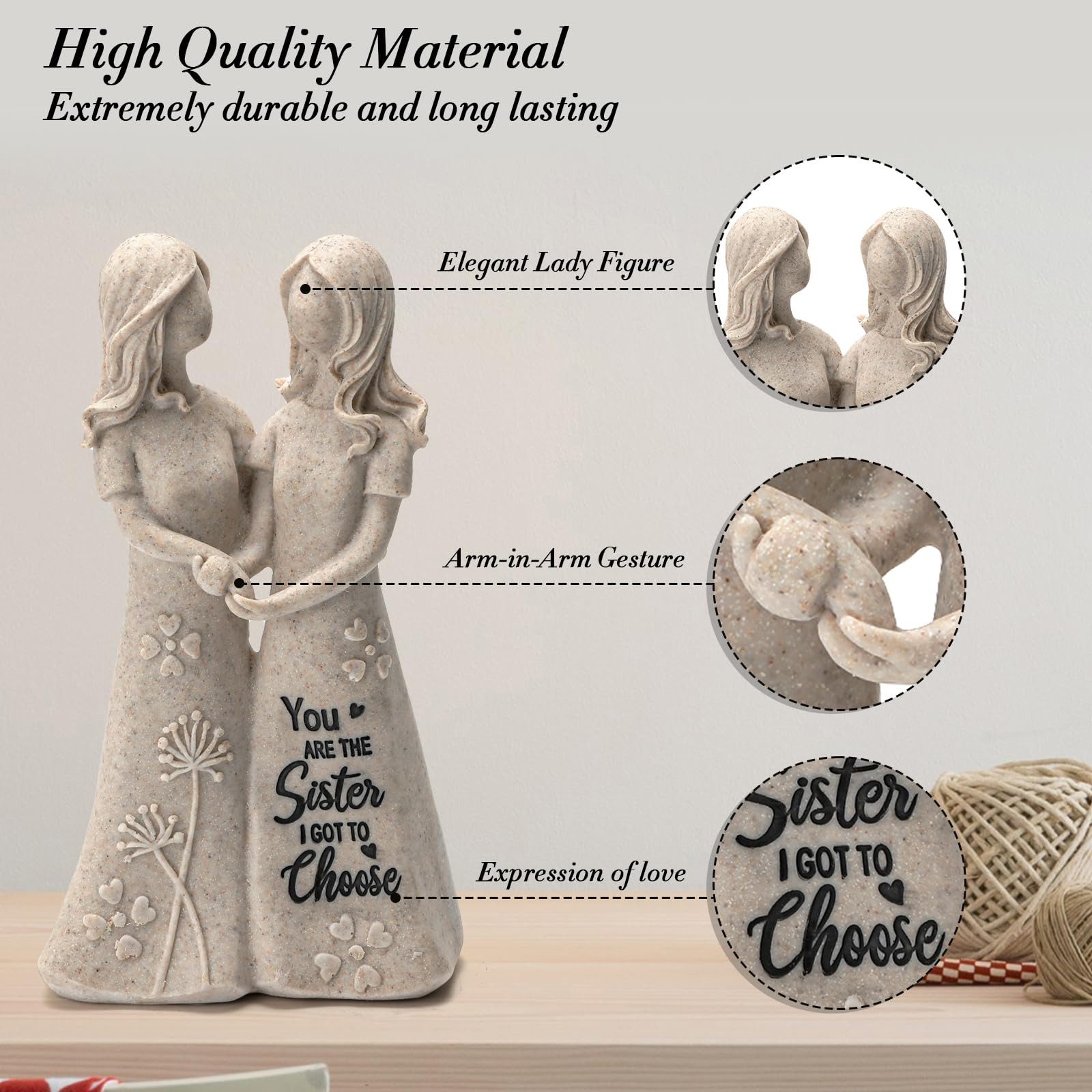 INLOMEM sister figurine gift packaging ready for gifting.