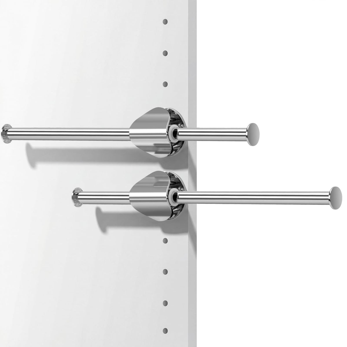 INMAKER valet rod extended to 9.5 inches, adding closet hanging space.