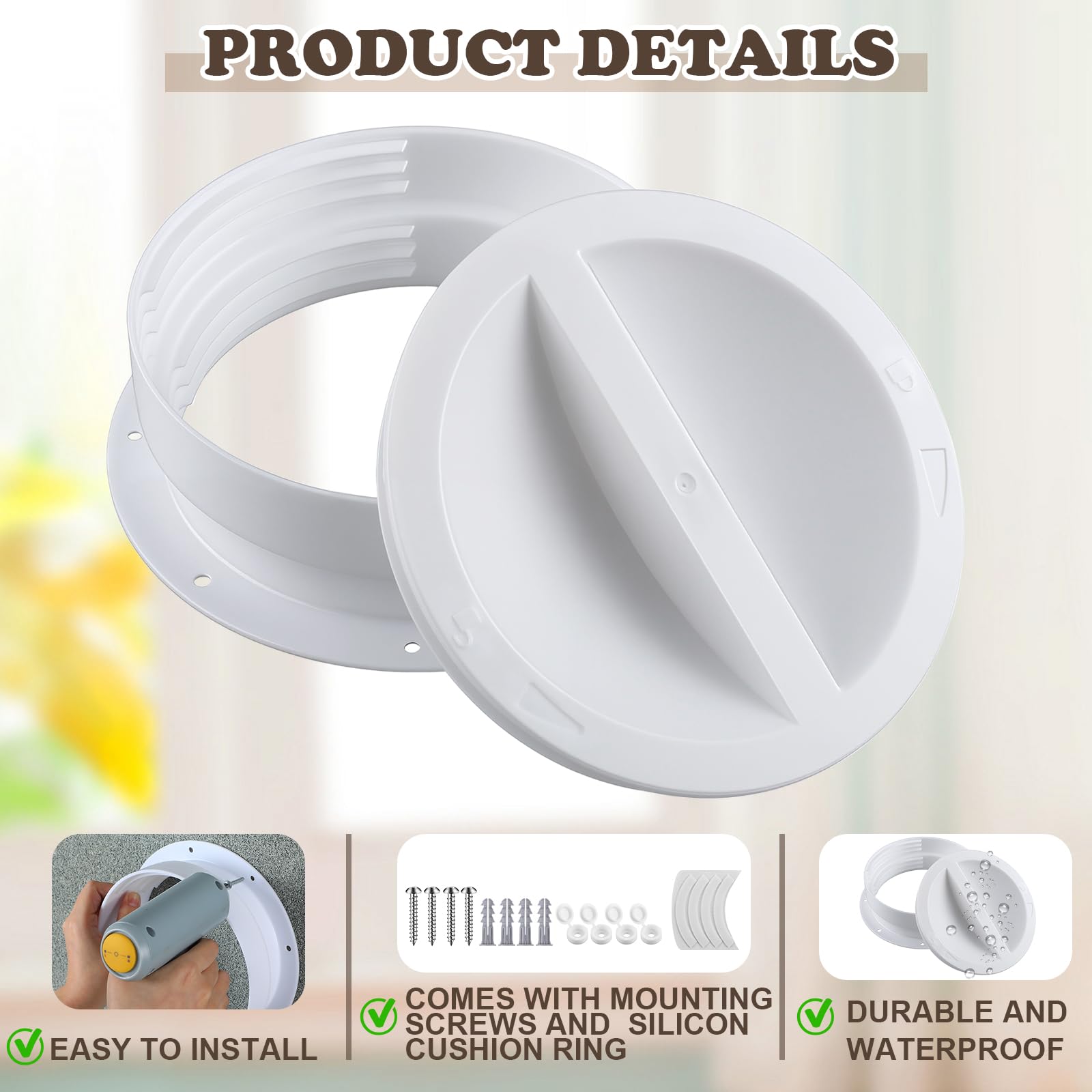 Innconee silicone cushion ring provides a soft seal for airtight venting