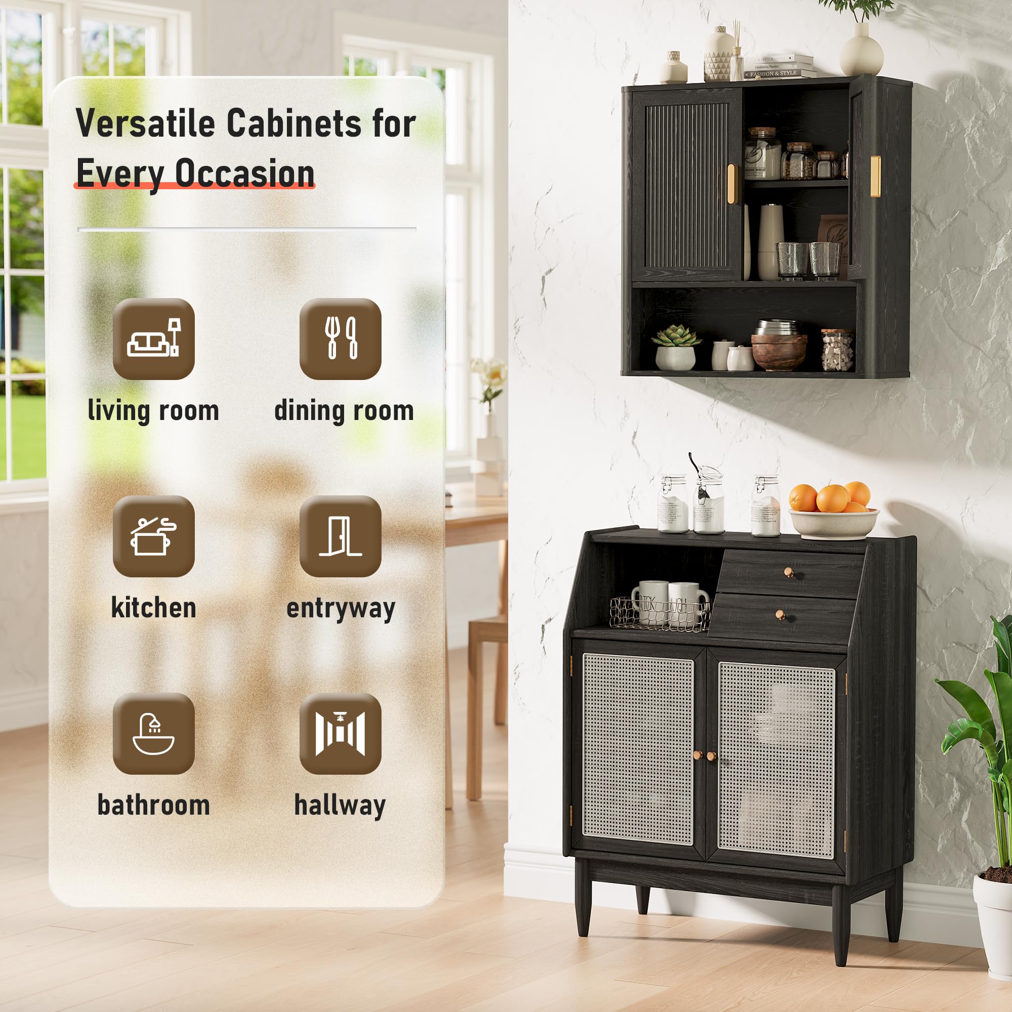 INNOD wall cabinet side view highlighting compact profile and moisture-resistant storage.
