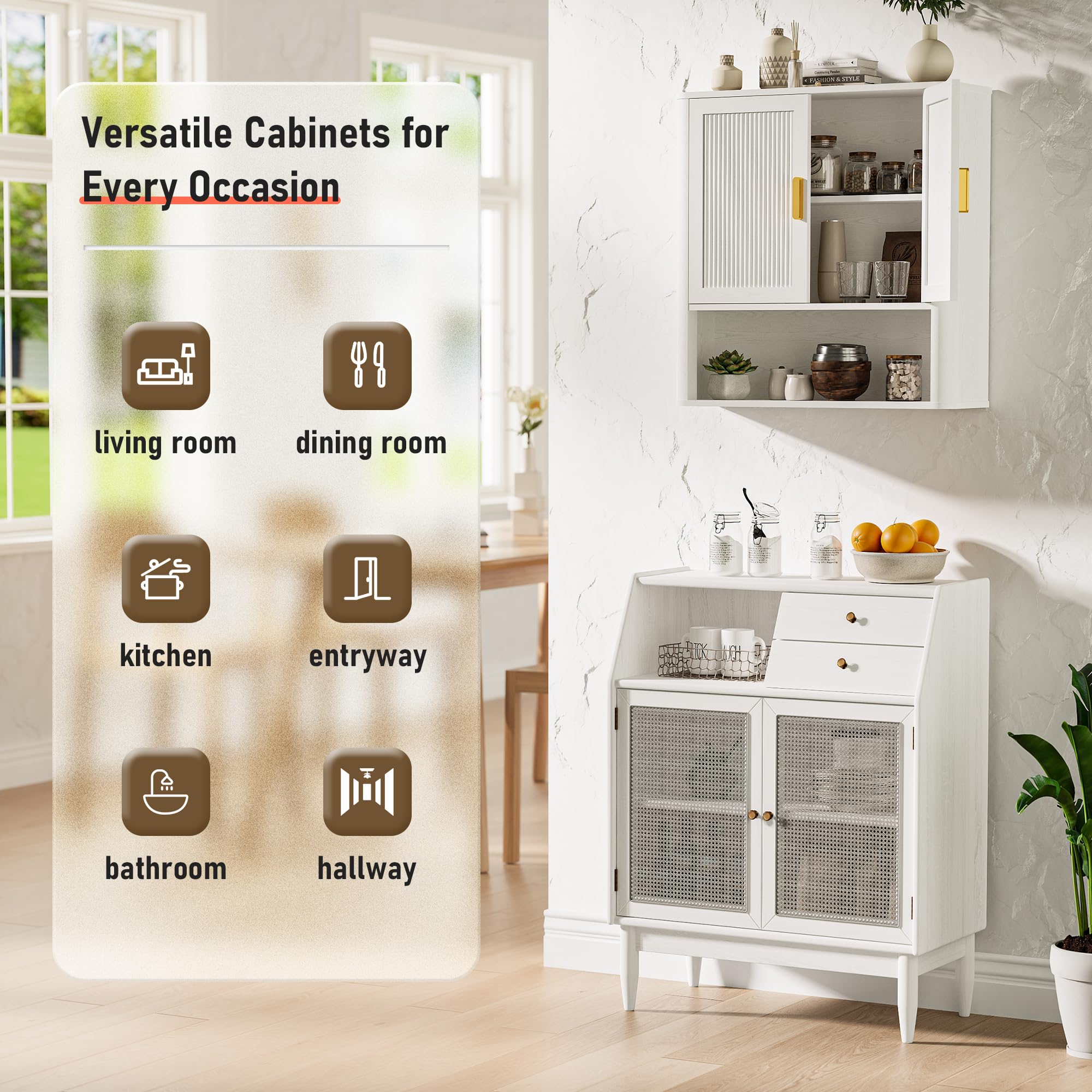 INNOD wall-mounted medicine cabinet with adjustable shelves for flexible storage.