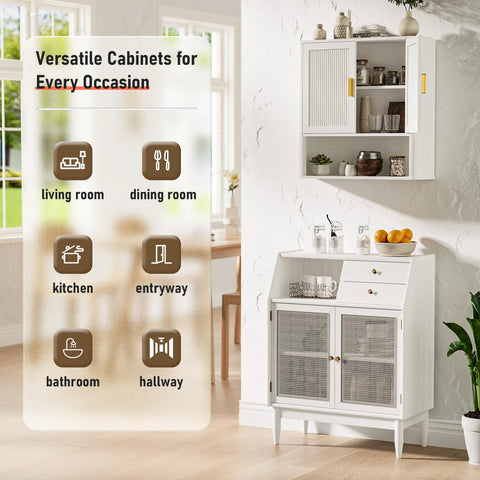 INNOD wall-mounted medicine cabinet with adjustable shelves for flexible storage.
