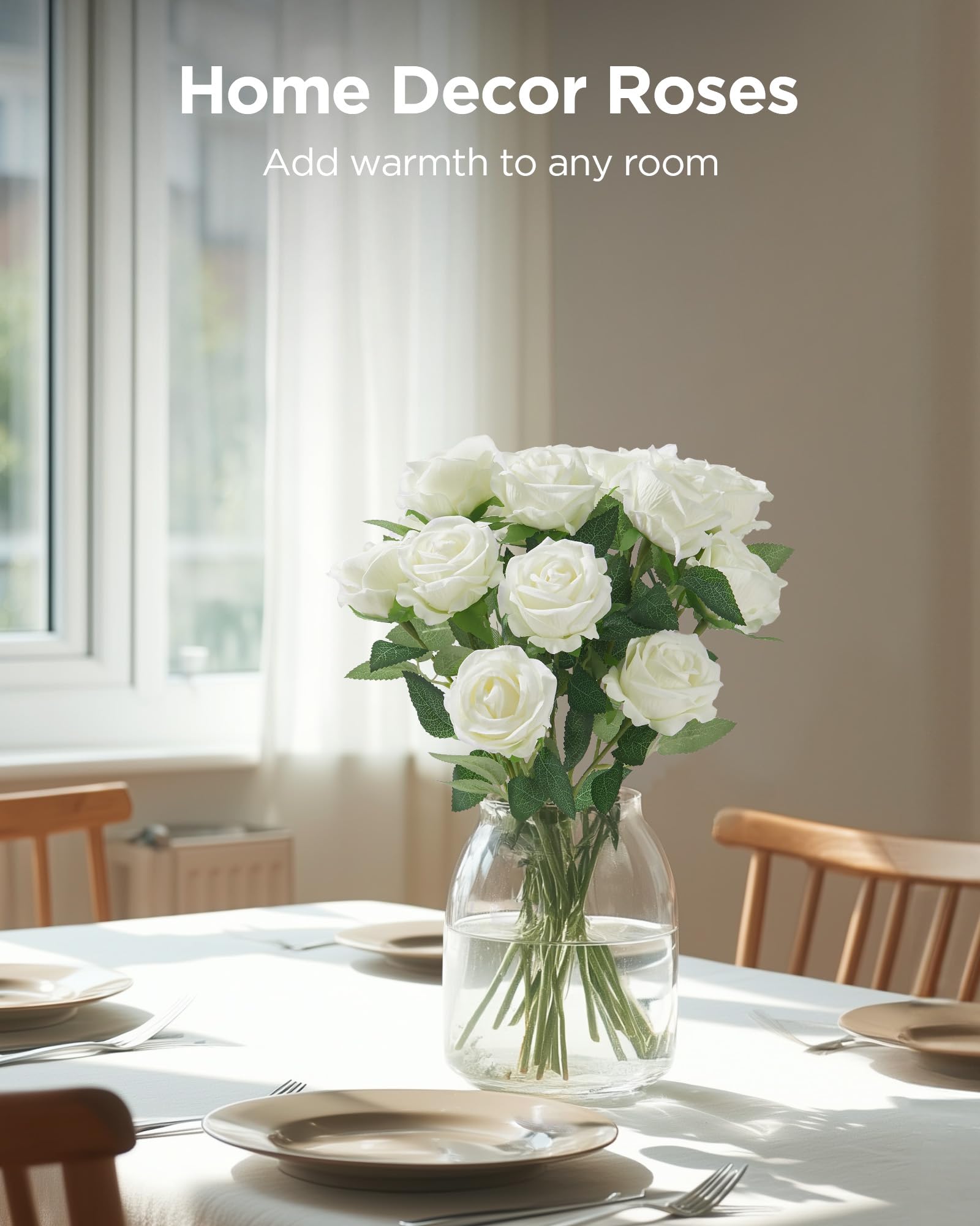 InnoGear DIY floral arrangement with white silk roses