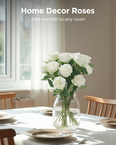 InnoGear DIY floral arrangement with white silk roses