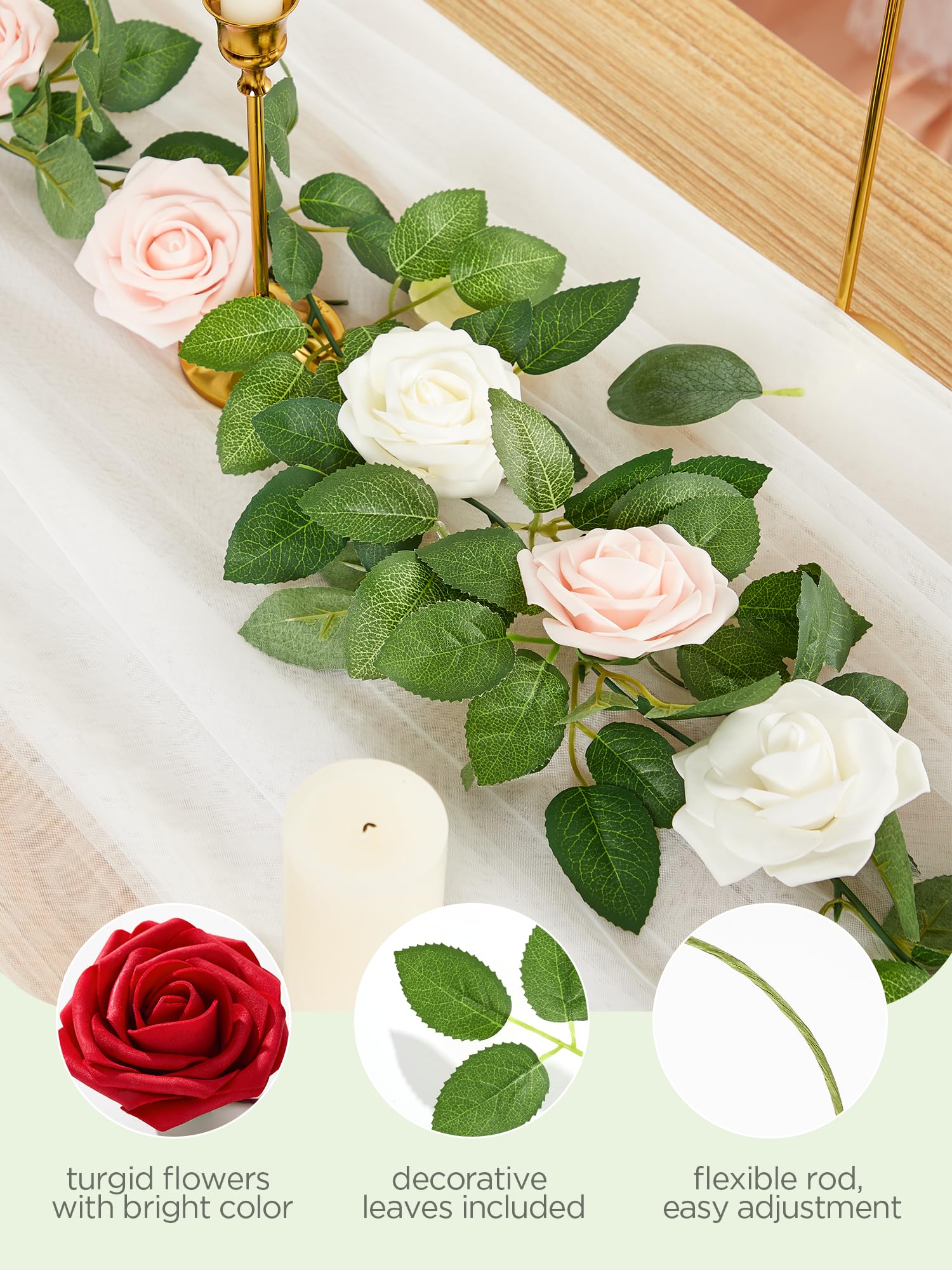 InnoGear flexible stems allow easy shaping for custom arrangements