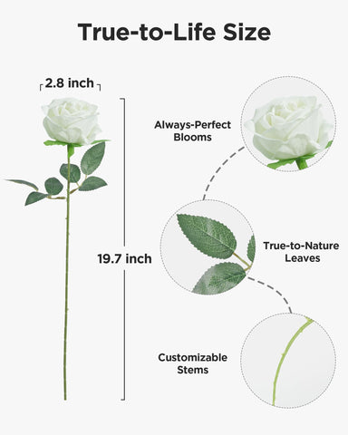 InnoGear bendable silk rose stems for custom arrangements