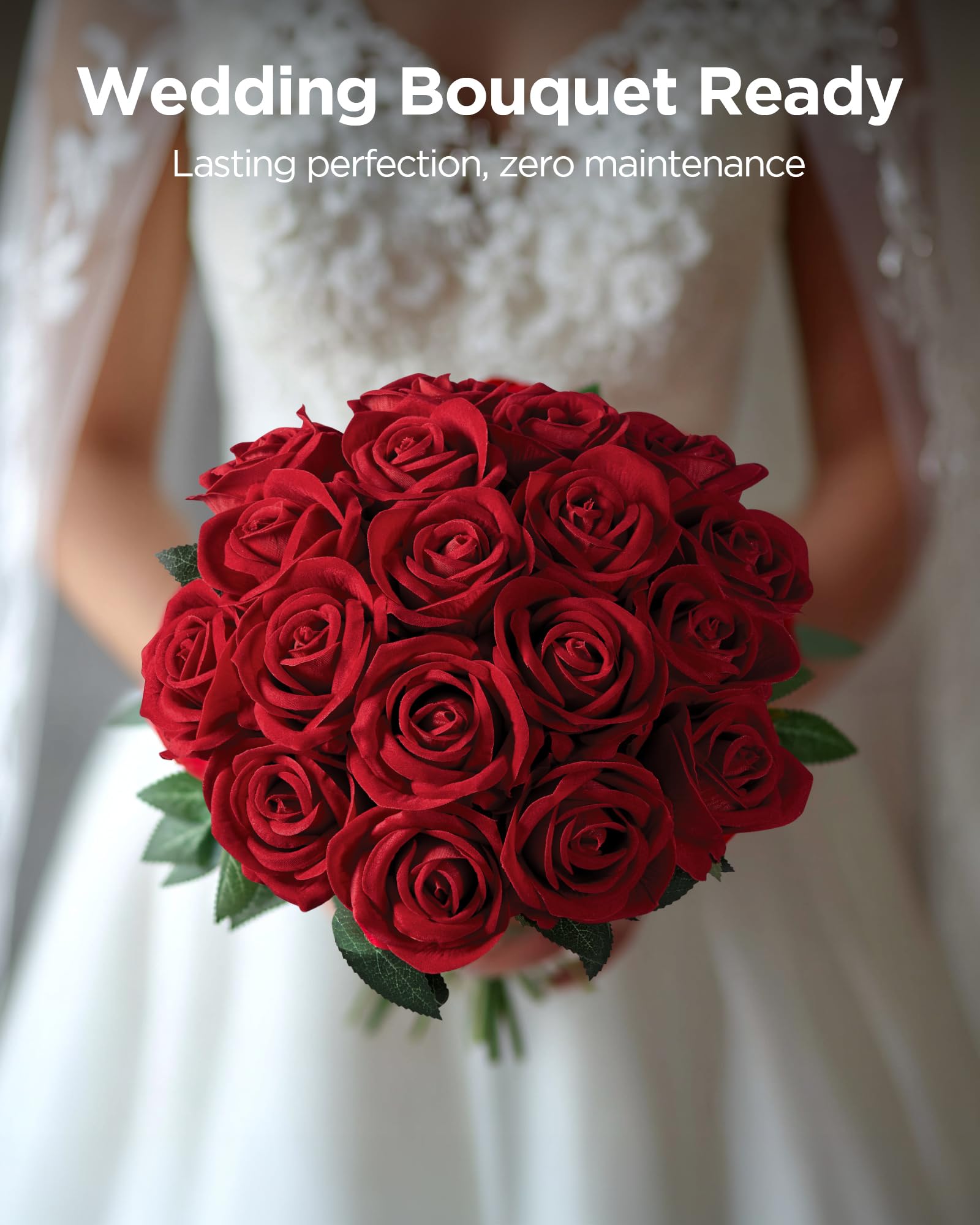 InnoGear wedding centerpiece setup with tall silk roses and flexible stems.