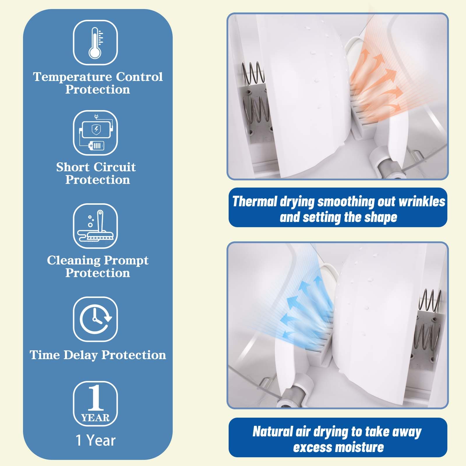 INNOPAW cap-care-machine operation shot highlights hands-off cleaning and ironing