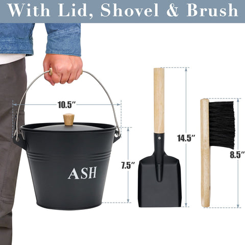 INNO STAGE 1.5 gallon ash bucket suitable for indoor and outdoor use.