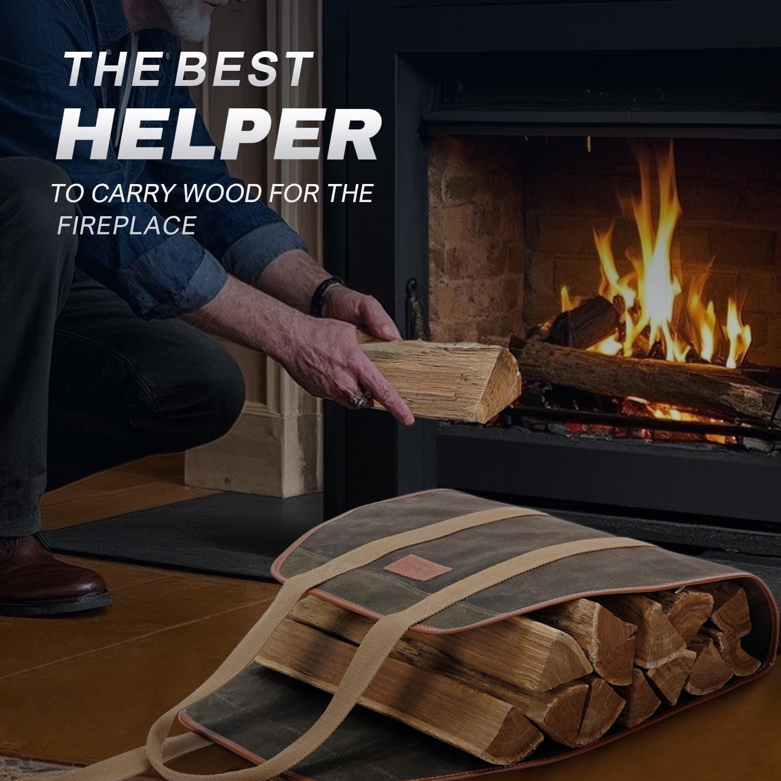 INNO STAGE firewood carrier open-ended design loads logs of any length.