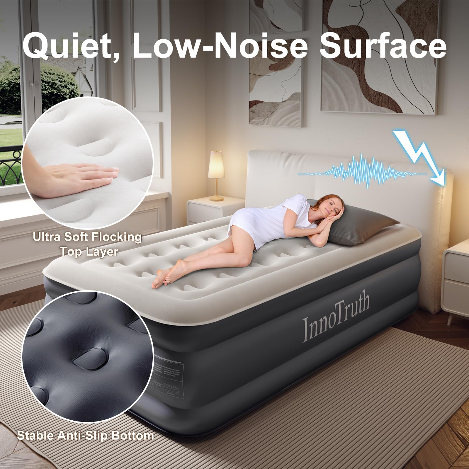 InnoTruth built-in pump inflates in minutes for effortless hosting.