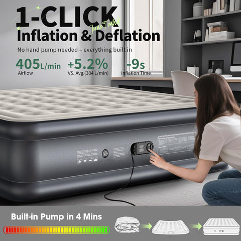 InnoTruth Cal King reinforced PVC durability for daily use.