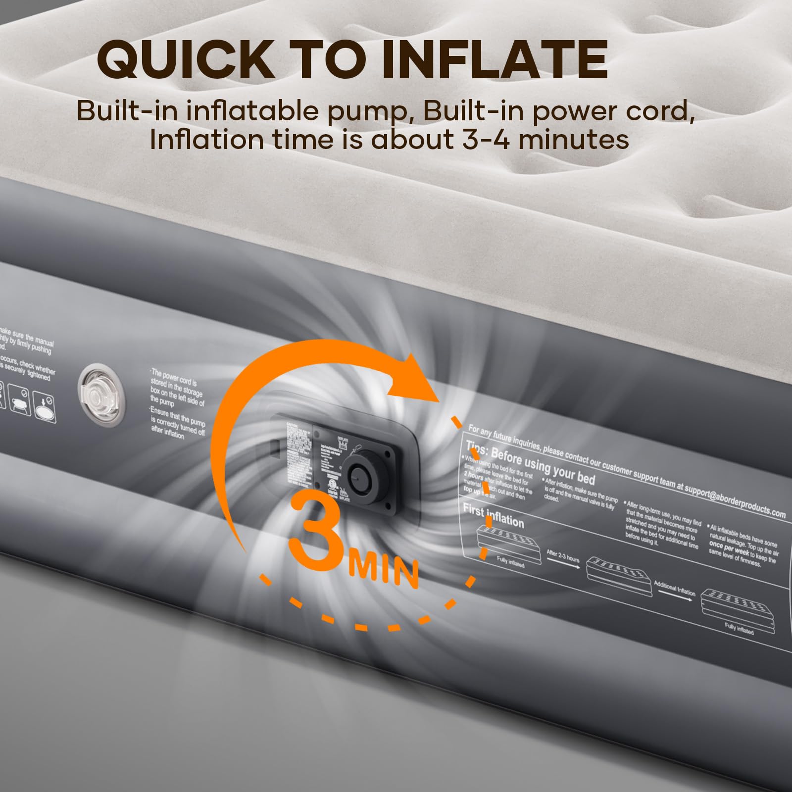 InnoTruth quiet non-slip base keeps the mattress in place.