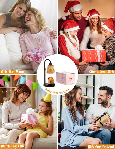 Innqoo Amber Candle Warmer bedroom-decor: creates cozy scent without flames.