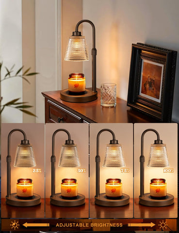 Innqoo candle warmer with dimmable control for customizable fragrance release.