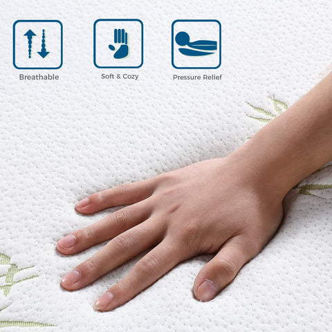 Inofia memory foam layer delivers gentle contour and durable support
