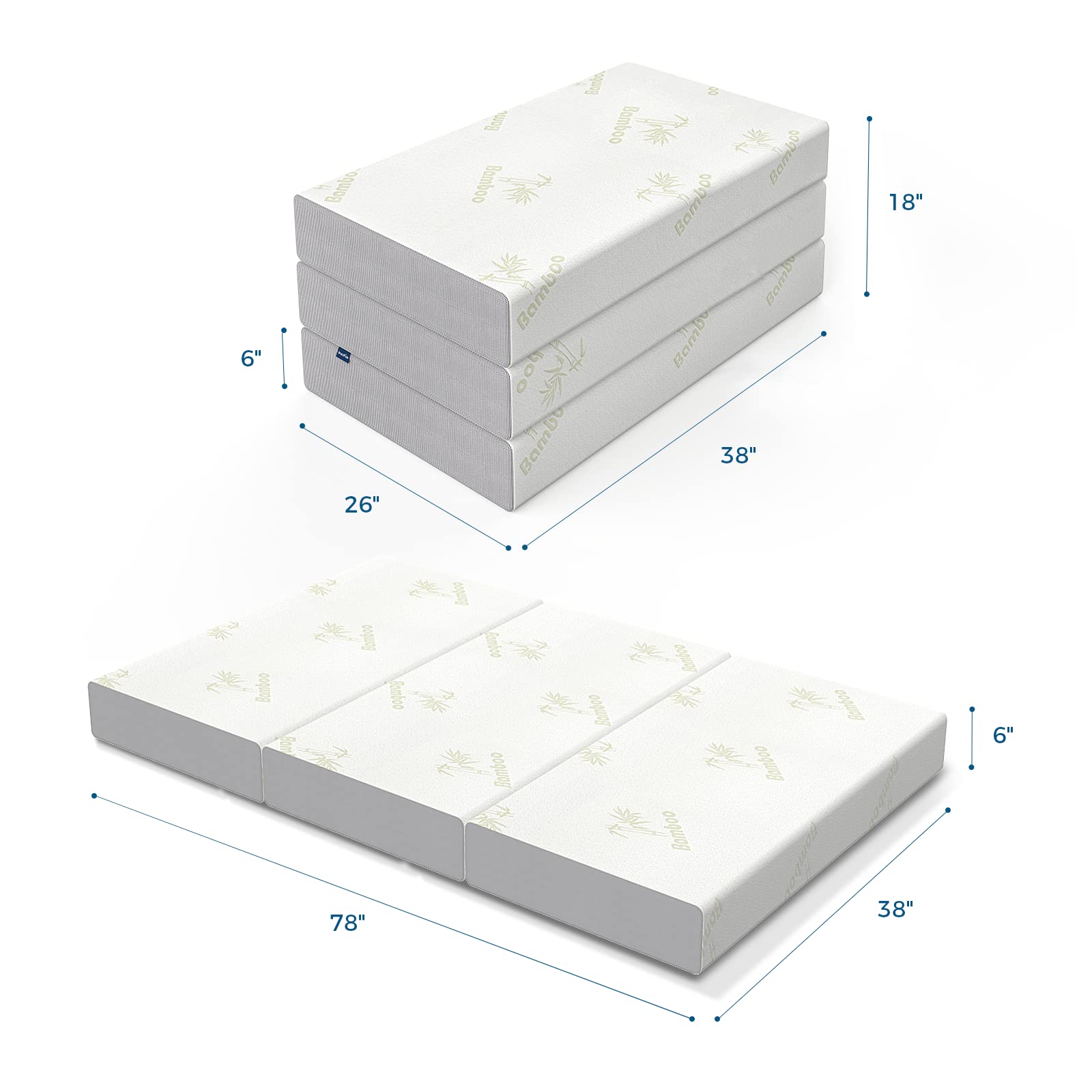 Inofia twin folding mattress mesh sides provide breathable airflow to stay cool