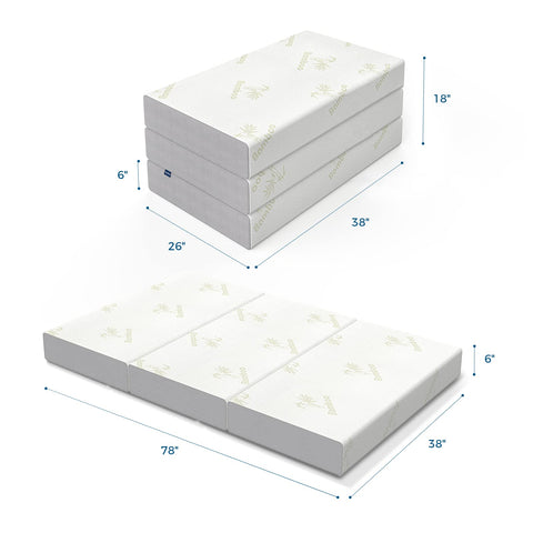 Inofia twin folding mattress mesh sides provide breathable airflow to stay cool