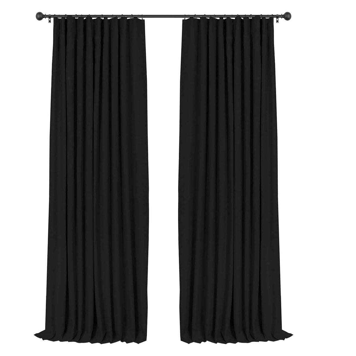 INOVADAY blackout curtains bedroom setup with linen texture for deep rest