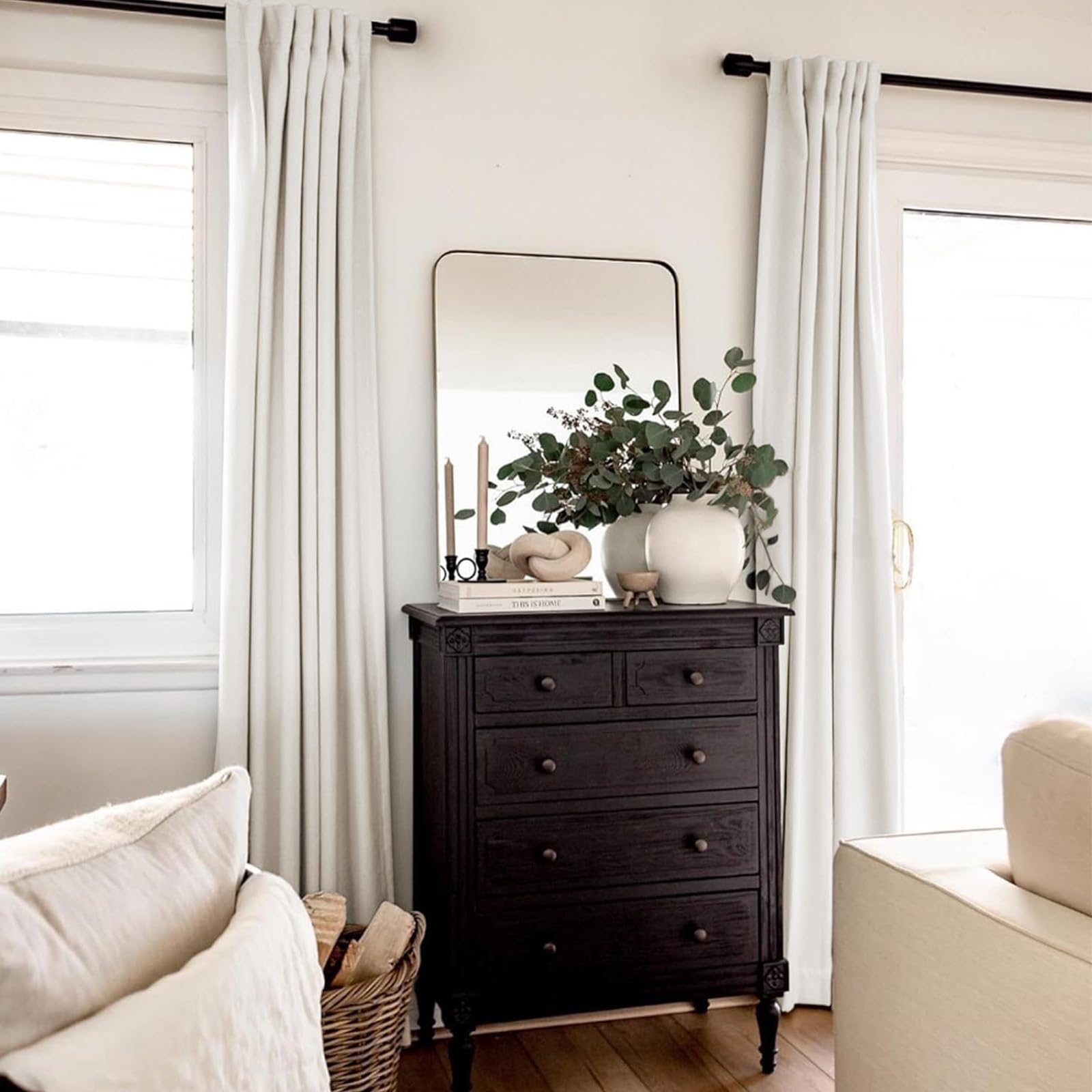 INOVADAY clip rings option curtains (rings not included) for smooth sliding