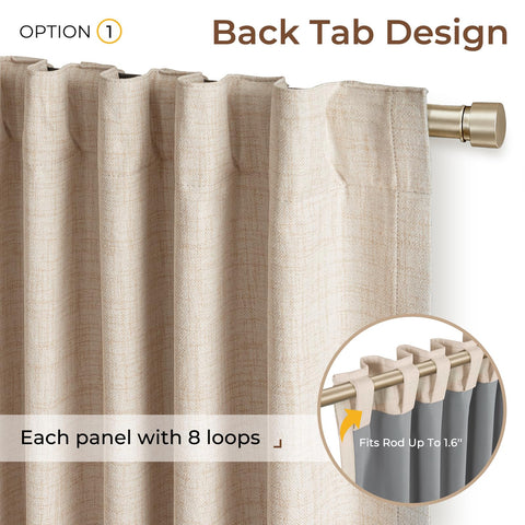 INOVADAY curtains showcase three hanging options for flexible window styling and privacy