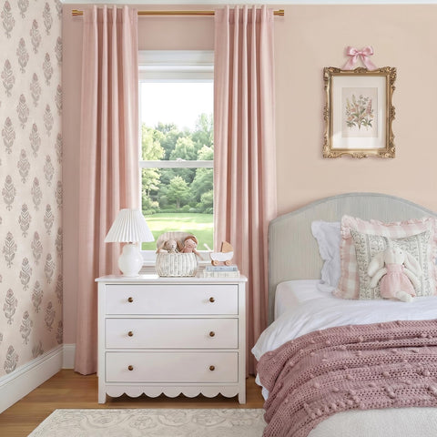 INOVADAY linen-style blackout curtains add elegant texture to any room