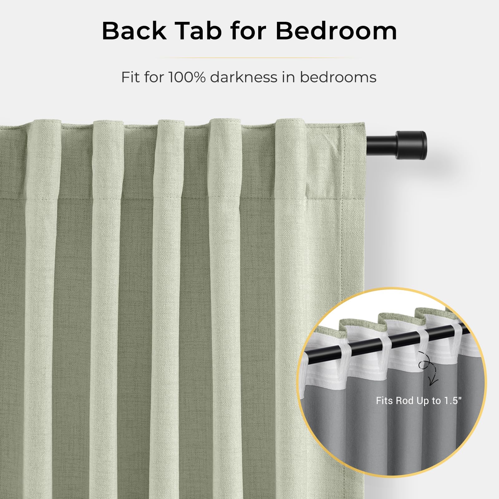 INOVADAY Linen-style texture curtains for a stylish look