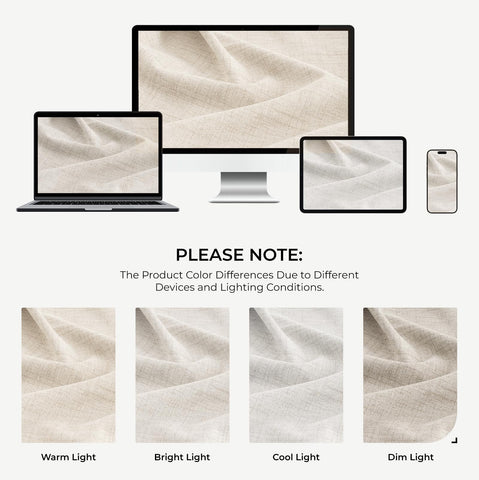 INOVADAY machine-washable curtains beige, easy care and maintenance