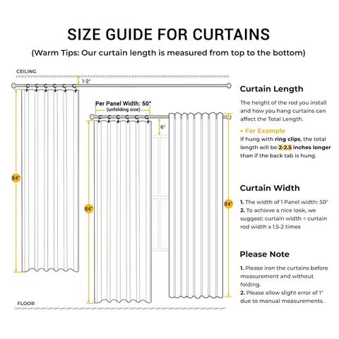 INOVADAY room-darkening curtains with back tab option suit modern or traditional decor.