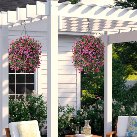 Easy assembly of INQCMY hanging basket with four branches