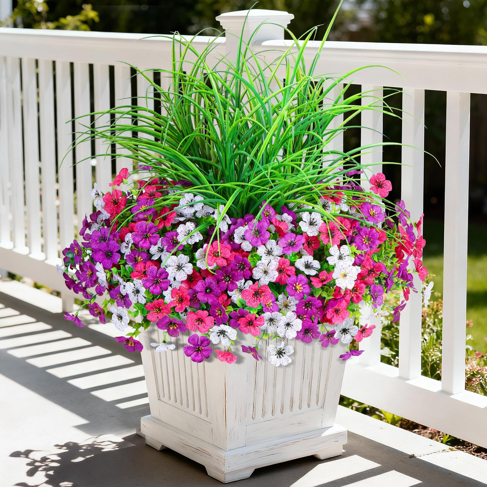 INQCMY outdoor artificial flowers daisy bundle with vibrant color for year-round decor