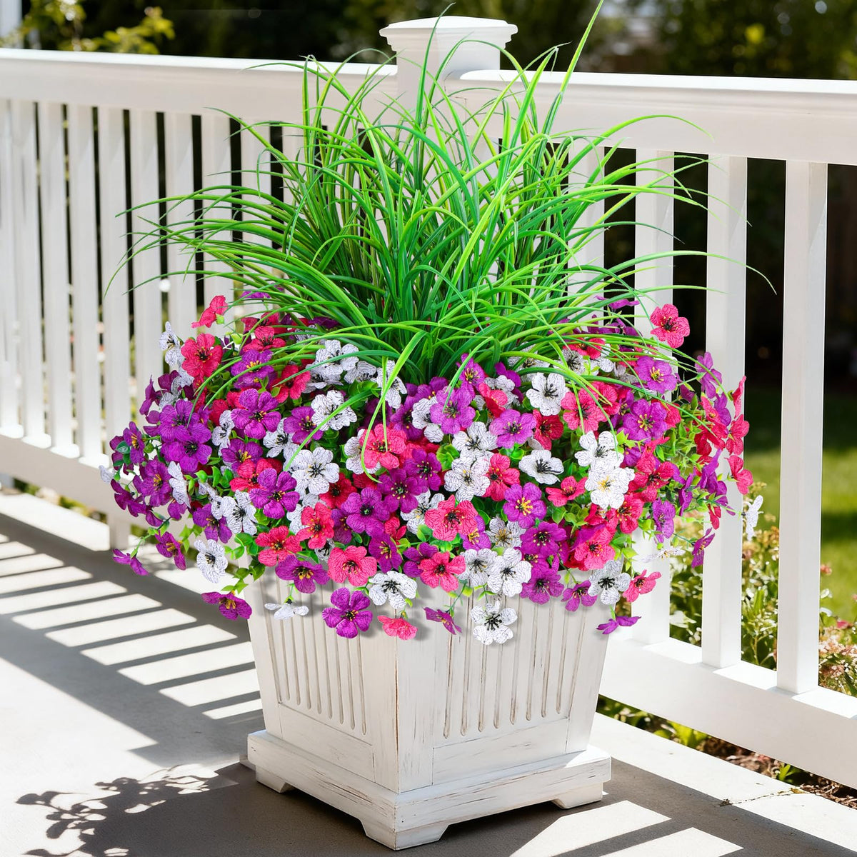 INQCMY outdoor artificial flowers daisy bundle with vibrant color for year-round decor