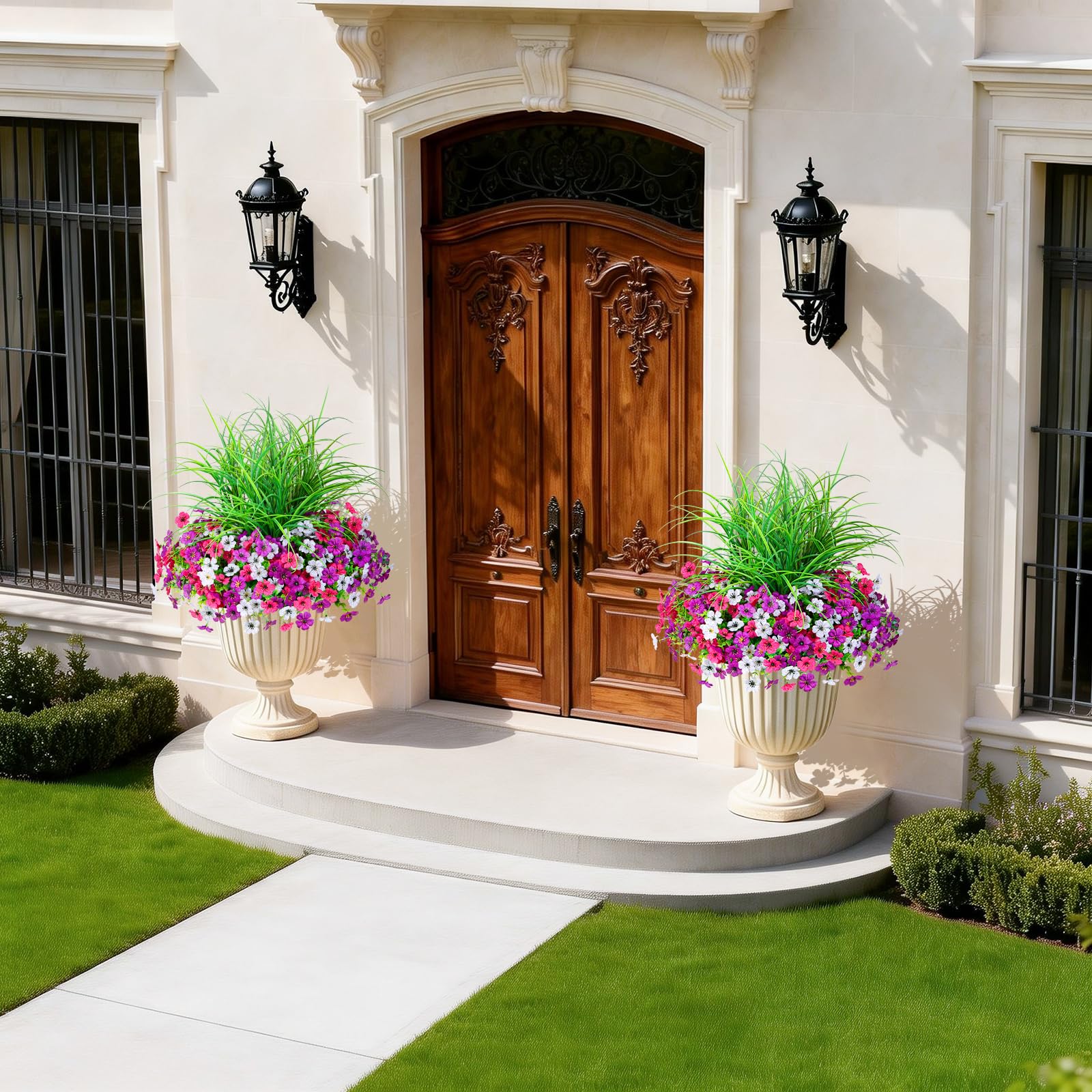 INQCMY greenery leaves bundle highlighting versatile indoor or outdoor use
