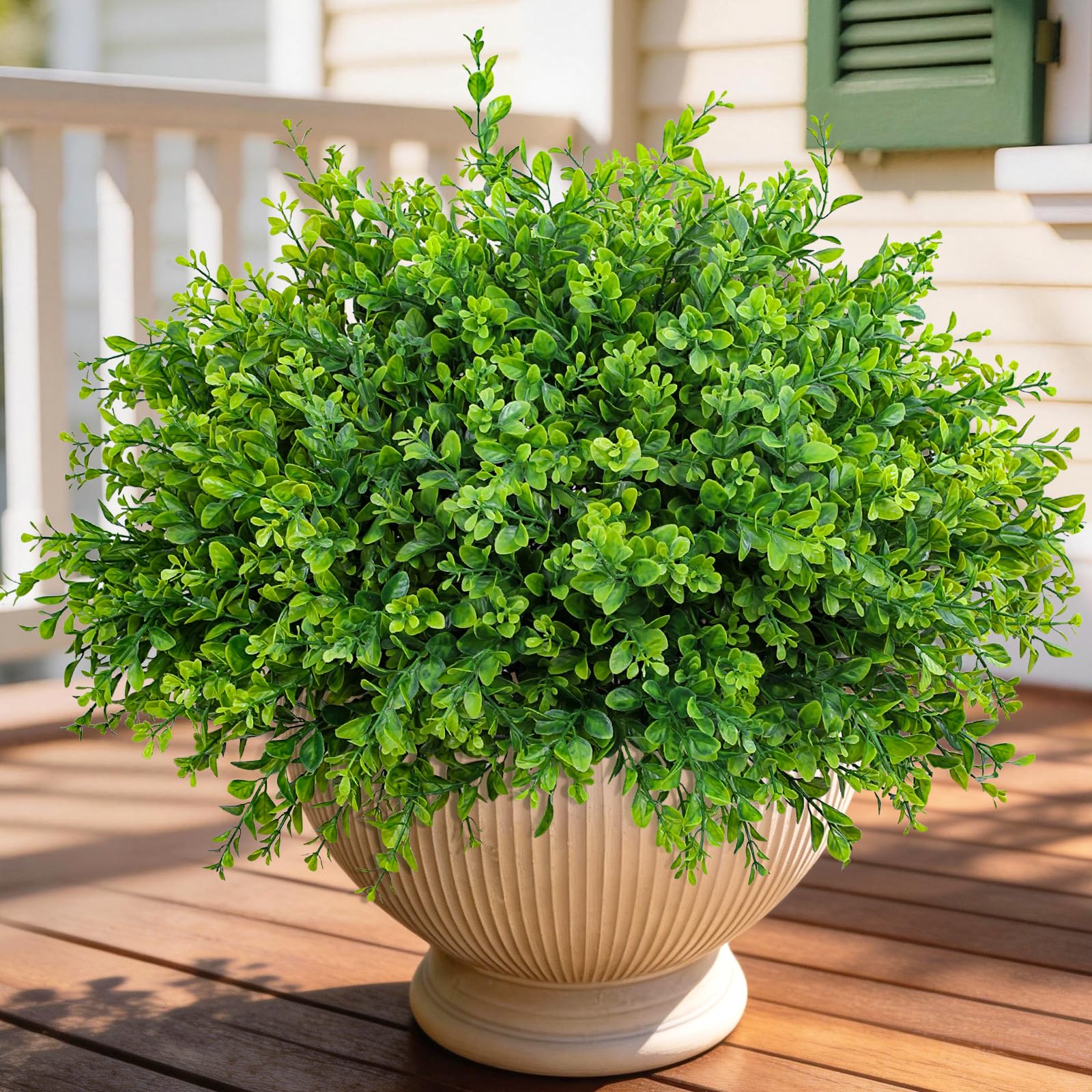 INQCMY 12.2-inch artificial boxwood stems add height and natural texture
