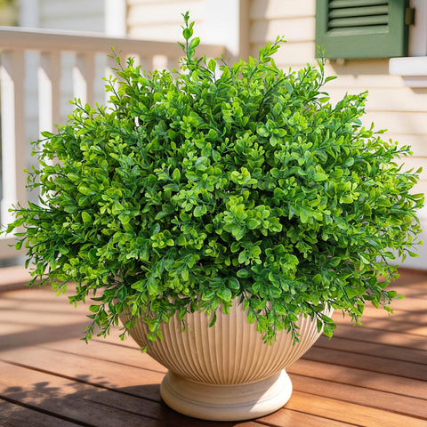 INQCMY 12.2-inch artificial boxwood stems add height and natural texture