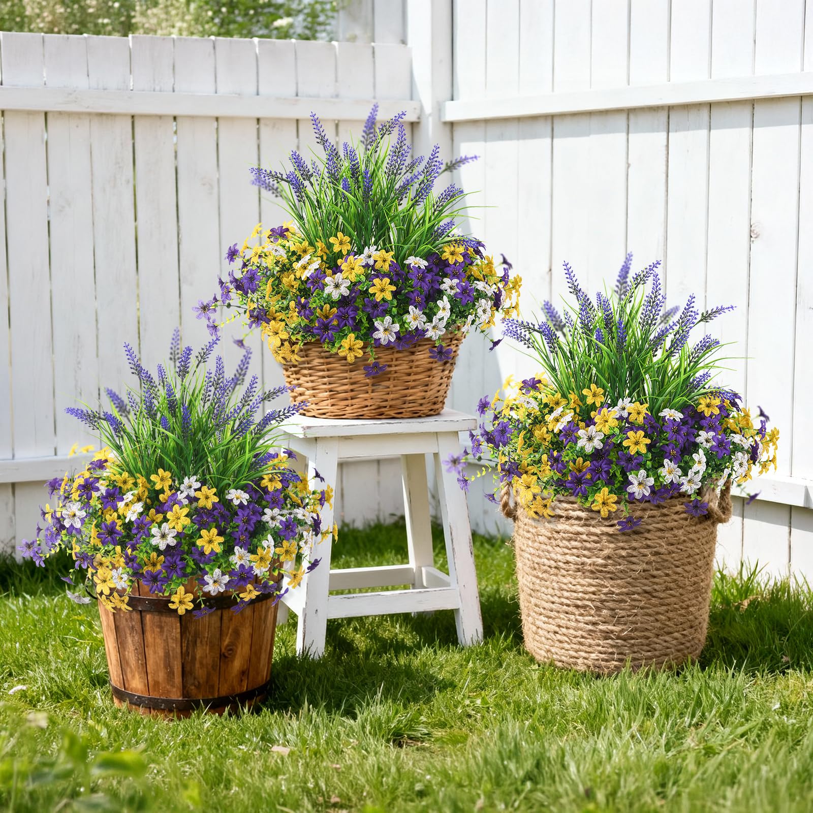 INQCMY UV-resistant stems stay vibrant in sunlit areas.